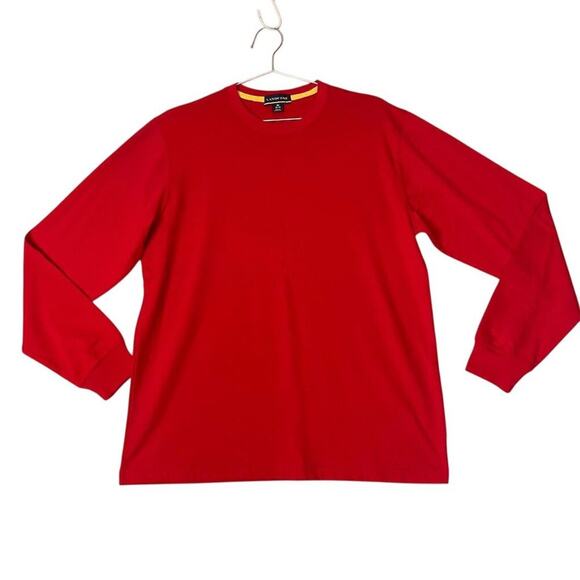 Lands' End Men's M Red Long Sleeve Crew Neck T-Shirt Classic Fit - Picture 1 of 13
